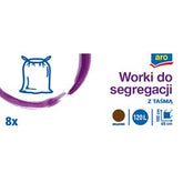 ARO TRENNUNGSBEUTEL MIT BAND BRAUN 120 L 8 STK